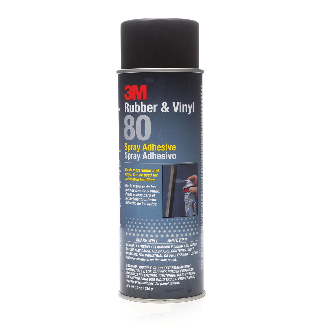 Aerosol Adhesives 3M 80-24OZ-IND Aerosol Spray 80 Rubber And Vinyl Adhesive in Yellow 24 fl. Oz (709.77 ml)