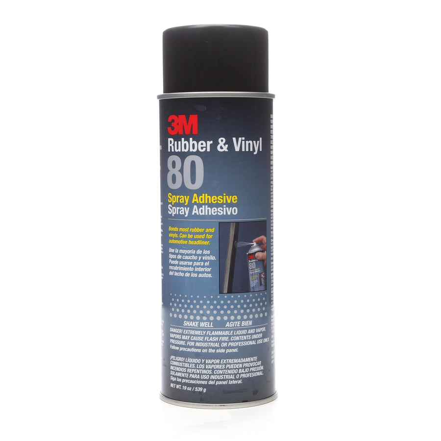 Aerosol Adhesives 3M 80-24OZ-IND Aerosol Spray 80 Rubber And Vinyl Adhesive in Yellow 24 fl. Oz (709.77 ml)