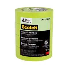 Painters Tapes 3M 2055PCW-36CP General Painting Multi-Surface Painter's Tape 2055-36ER4 (1.41 Inch x 60.1 Yards) 4 rolls/pack
