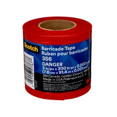 Safety Tapes 3M 356 Barricade Tape 356 Red - Danger (3 Inch x 300 ft)