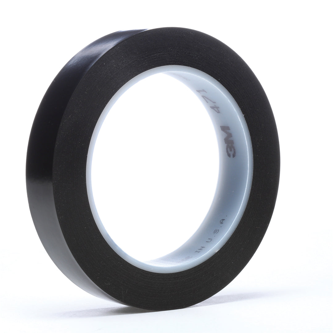 Electrical Tapes 3M 471-1X36-BLK Vinyl Tape 471 in Black (1 Inch x 36 Yards x 5.2 mil)