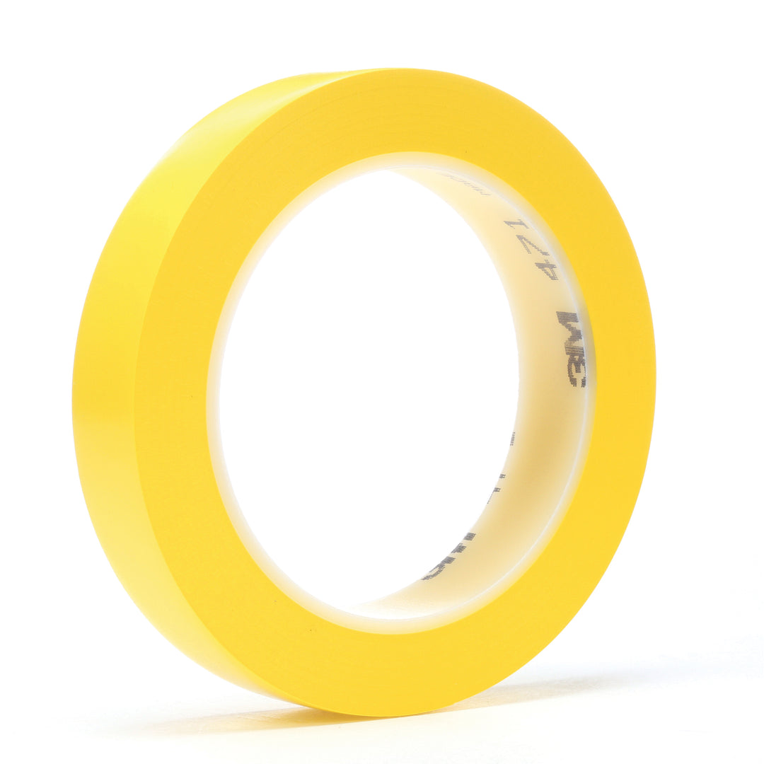 Electrical Tapes 3M 471-1/2X36-YLW Vinyl Tape 471 in Yellow (1/2 Inch x 36 Yards x 5.2 mil)
