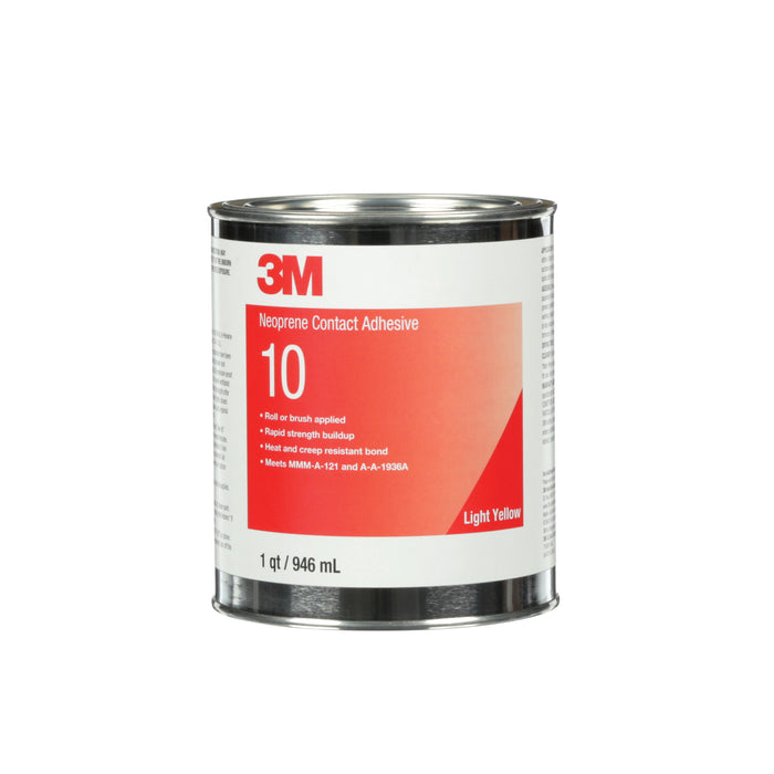 3M 10 - 1GAL Neoprene Contact Adhesive 10 in Light Yellow - 1 Gallon (3.8 L)