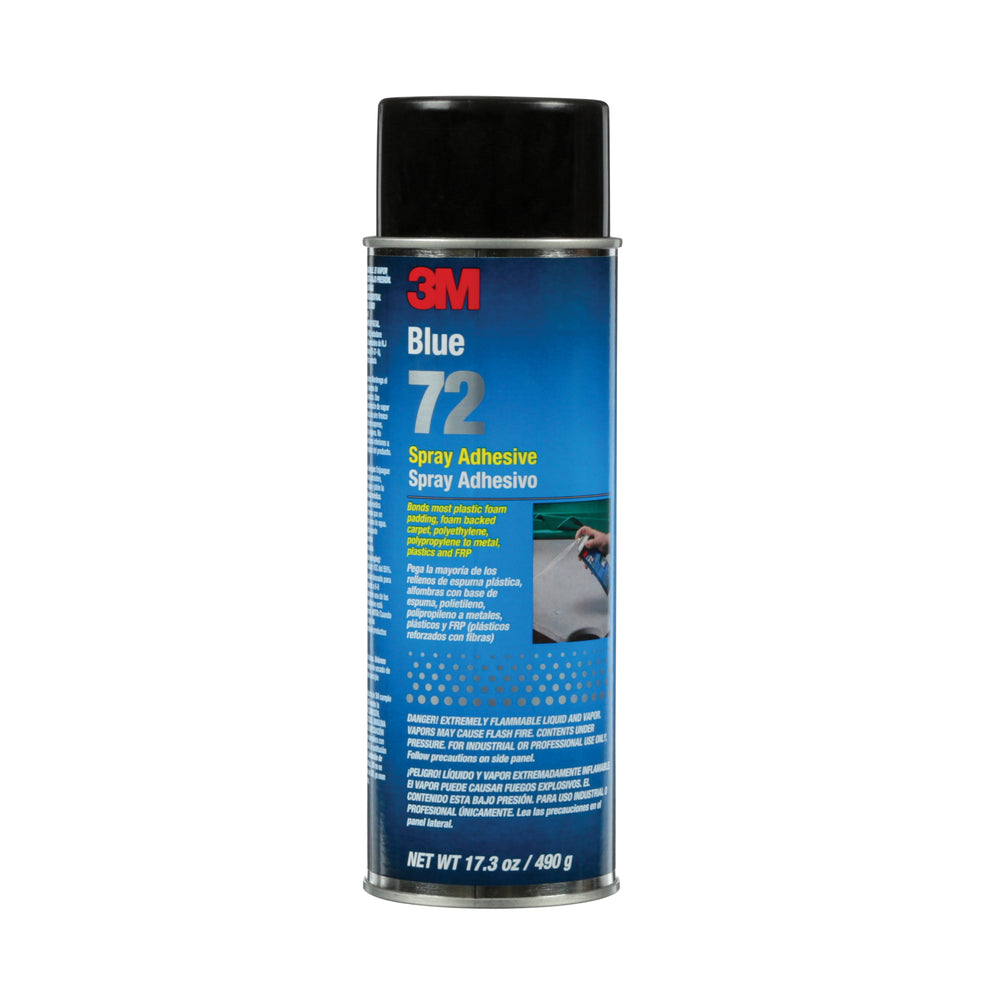 Aerosol Adhesives 3M 72-24OZ-IND Pressure Sensitive Spray Adhesive 72 Blue 24 fl. Oz (709.77 ml)