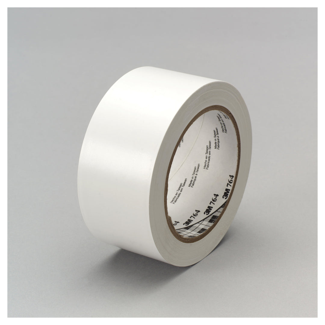 Vinyl Tapes 3M 764-49X36-WHT General Purpose Vinyl Tape 764 in White (49 Inch x 36 Yards x 5.0 mil) Plastic Core