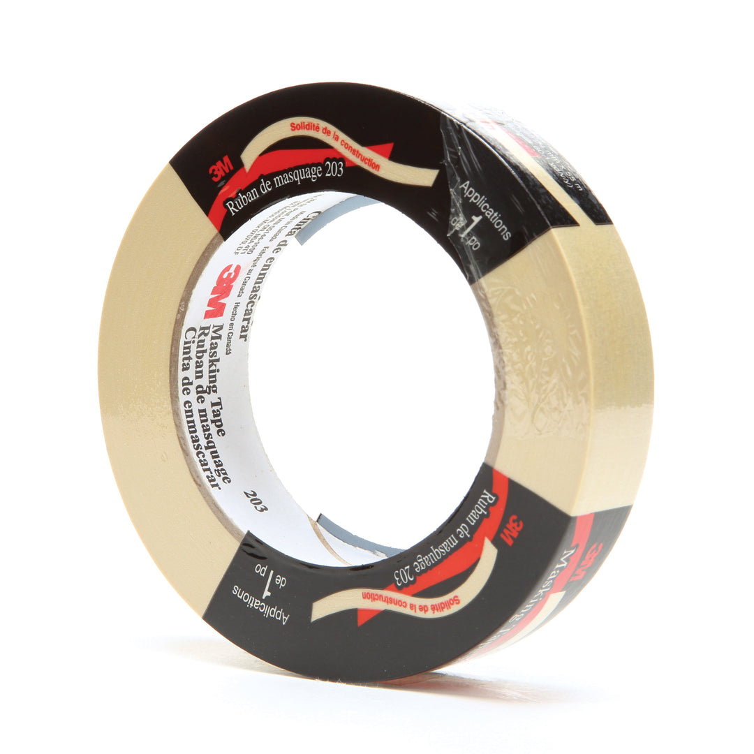 Masking Tapes 3M 7000124232 General Purpose Masking Tape 203 Beige (24 mm x 55 m) Individually Wrapped