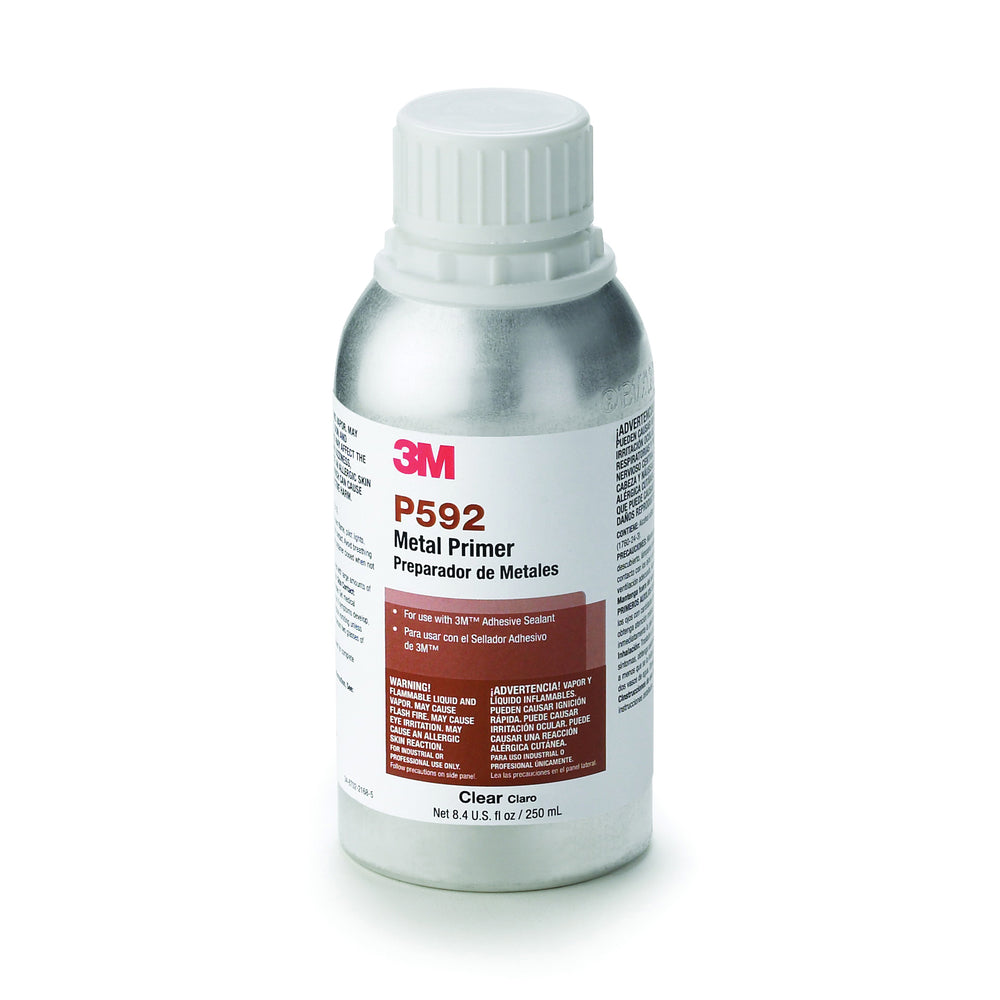 Adhesive Primers 3M P592-250-CLR Metal Primer P592 in Clear - (250 ml) Bottle