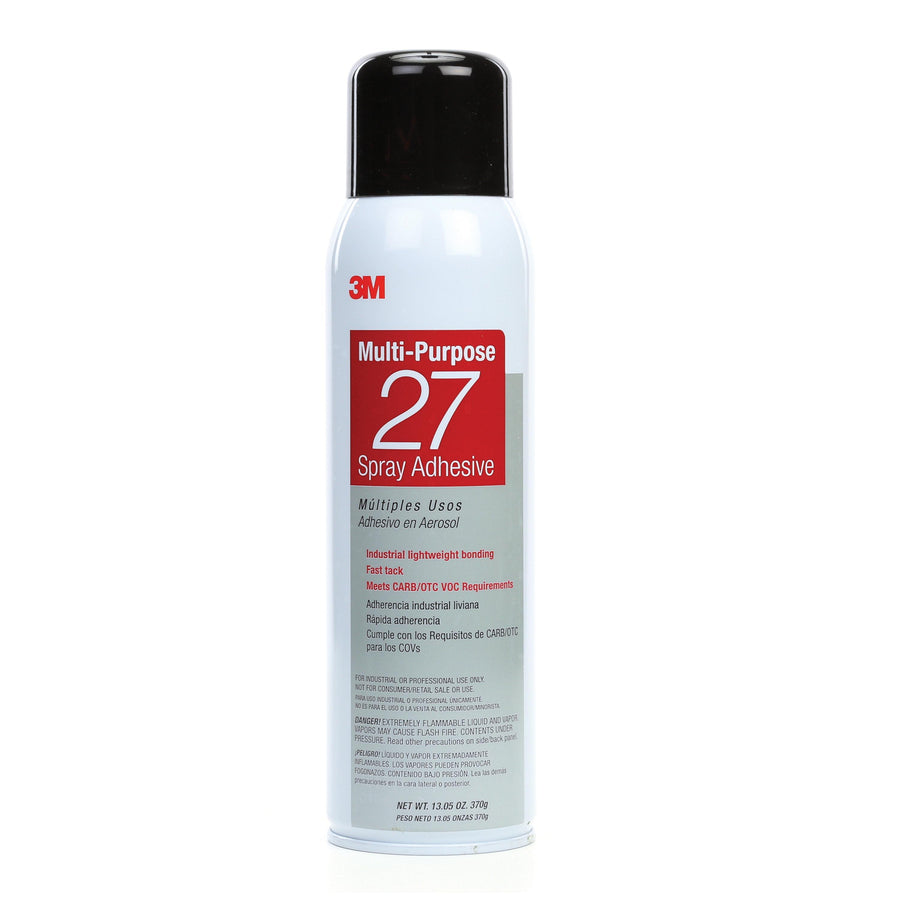 Aerosol Adhesives 3M 27-20OZ-IND Multi-Purpose Spray 27 Adhesive in Clear 13.05 fl. Oz (385 ml)