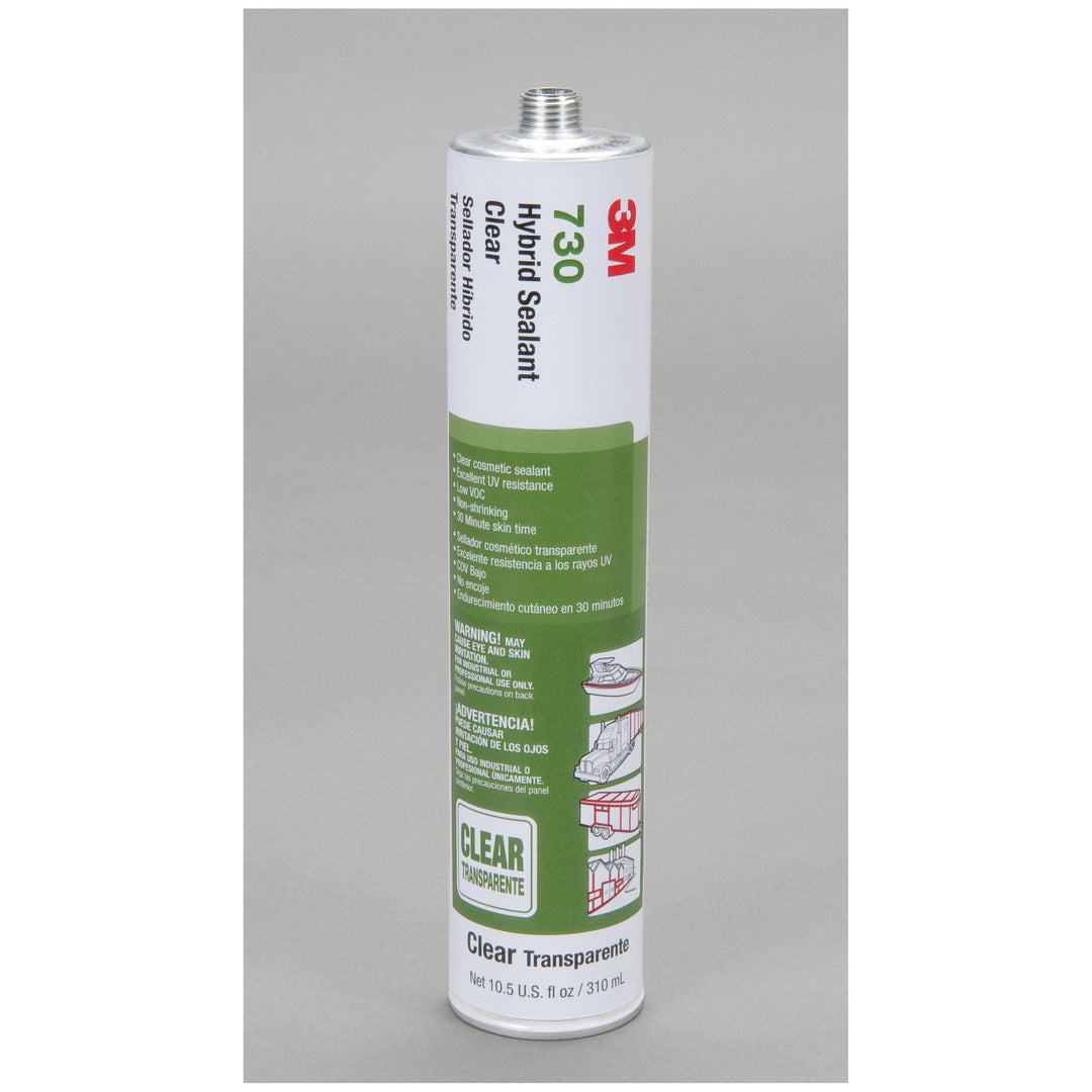Hybrid Adhesive Sealants 3M 730-CART-CLR Hybrid Sealant 730 in Clear - 10.5 fl. Oz (310 ml) Cartridge