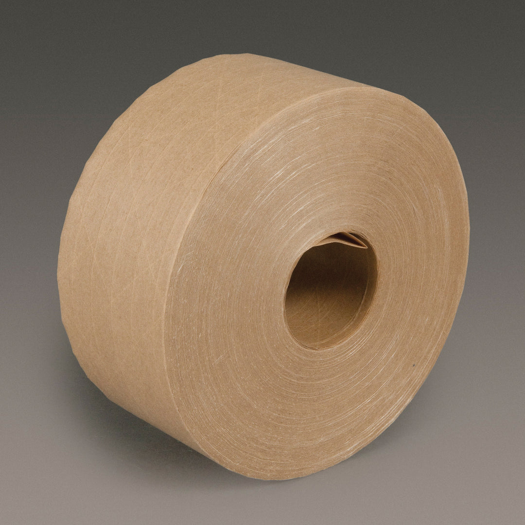 Water Activated Tapes 3M 6145-72X450 Water-Activated Paper Tape 6145 Natural Light Duty Reinforced (72 mm x 137.2 m)