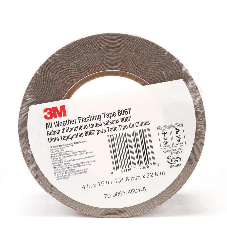 Flashing Tapes 3M 8067-4X75 All Weather Flashing Tape 8067 Tan (4 Inch x 75 ft) Slit Liner