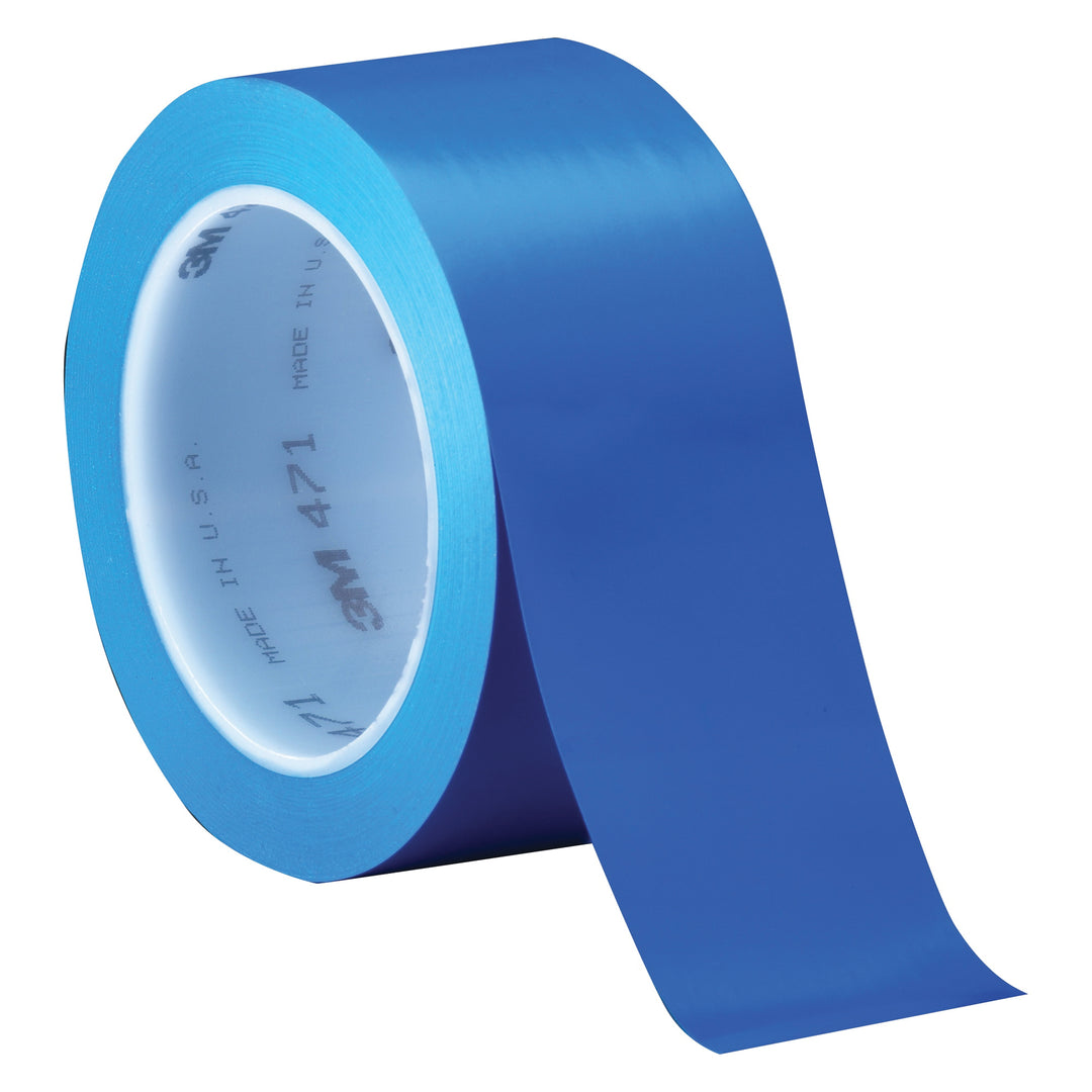 Electrical Tapes 3M 471-1/4X36-BLU-IW Vinyl Tape 471 in Blue (1/4 Inch x 36 Yards x 5.2 mil) - Individually wrapped