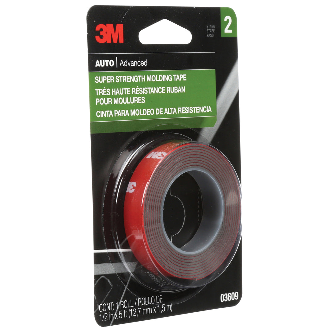 Artist & Craft Tapes 3M 03609C Super Strength Molding Tape 03609 (1/2 Inch x 5 FT)