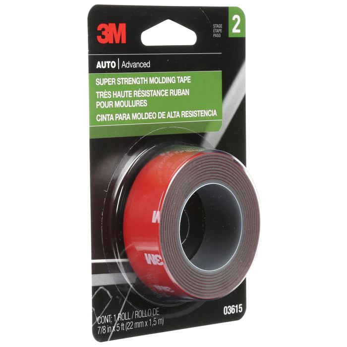 Molding Tape 3M 03615NA Super Strength Molding Tape 03615 (7/8 Inch x 5 FT)