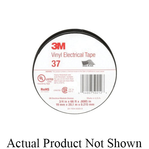 Electrical Tapes 3M 37-1.5X66-1.5INCOR Vinyl Insulating Tape 37 (1-1/2 Inch x 66 ft) with 1-1/2 Inch Core