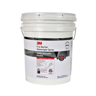 Fire Barriers 3M FB-SPRAY-SIL-WHT Fire Barrier Watertight Spray White 5 Gal (18.9 L) pail