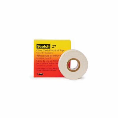 3M 27-1.5X60-BX Scotch 27 Glass Cloth Electrical Tape white rubber thermosetting adhesive 1 1/2 in x 60 yd 3M 27-1.5X60-BX