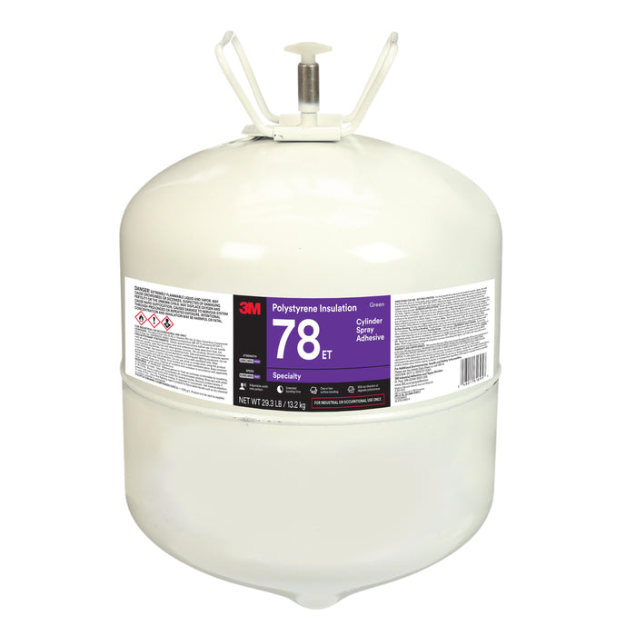 Insulation Adhesives 3M 78ET-29.3-LRG-GRN Green Polystyrene Foam insulation 78 ET Spray Adhesive - Large Cylinder (29.3 lb)