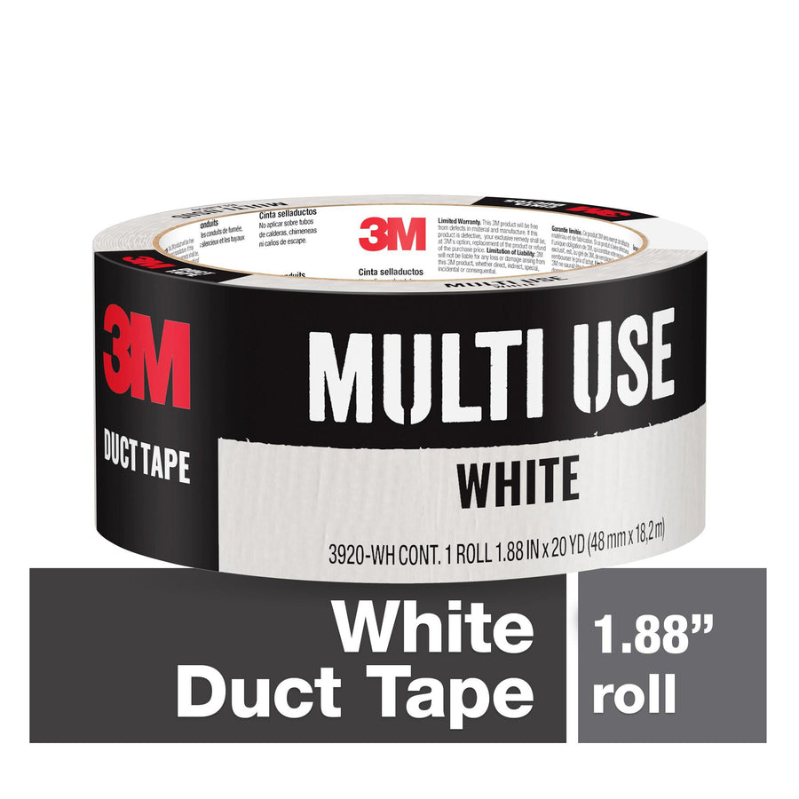 Duct Tapes 3M 3920-WH Multi-Purpose Duct Tape 3920-WH White (1.88 Inch x 20 Yards)