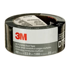 Duct Tapes 3M DT8-48X23-BK All Purpose Duct Tape DT8 Black (1.88 inch x 25 Yards)