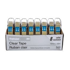 General Use Tape 3M 500-12PP Clear Tape Premium Pack 500-12PP (0.47 Inch x 36 Yards)