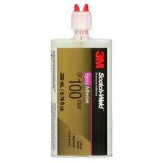 2 Part Epoxy - Cartridge 3M DP-100-200ML-DUO Epoxy Adhesive DP100 Duo-Pak in Clear - 6.76 fl. Oz (200 ml)