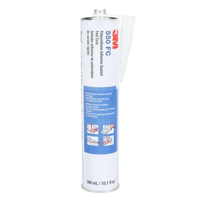 Fast Cure Sealants 3M 550-CART-WHT Fast Cure Polyurethane Adhesive Sealant 550 in White - 10.5 Oz (310 ml) Cartridge