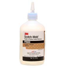 Instant Adhesives 3M PR600-500G Plastic & Rubber Instant Adhesive PR600 in Clear - 1 lb (453 g)