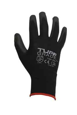 Work Gloves Tuff Grade TGG-206-09 Gloves 13 Gauge Nylon Polyurethane Palm