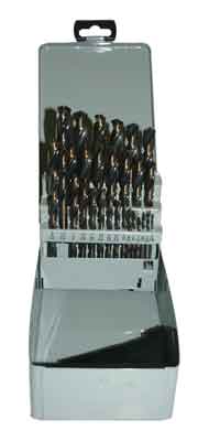 Drill Bits Tuff Grade TGDB-04-29-S Jobber Drill Bit Set 29 Piece Metal Case
