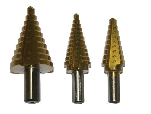 Drill Bits Tuff Grade TGDB-10233 Hss Step Drill Bit #3 Range 1/4-3/4