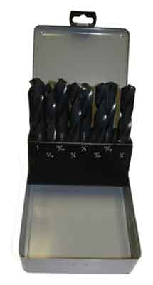Drill Bits Tuff Grade TGDB-09-08-S Hss Prentice Drill 8 Piece St M2 135S Black Oxide Finish