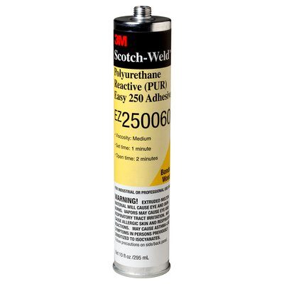 Reactive Adhesives 3M EZ250060-1/10GAL Polyurethane Reactive Easy Adhesive EZ250060 in White - 310 ml Cartridge