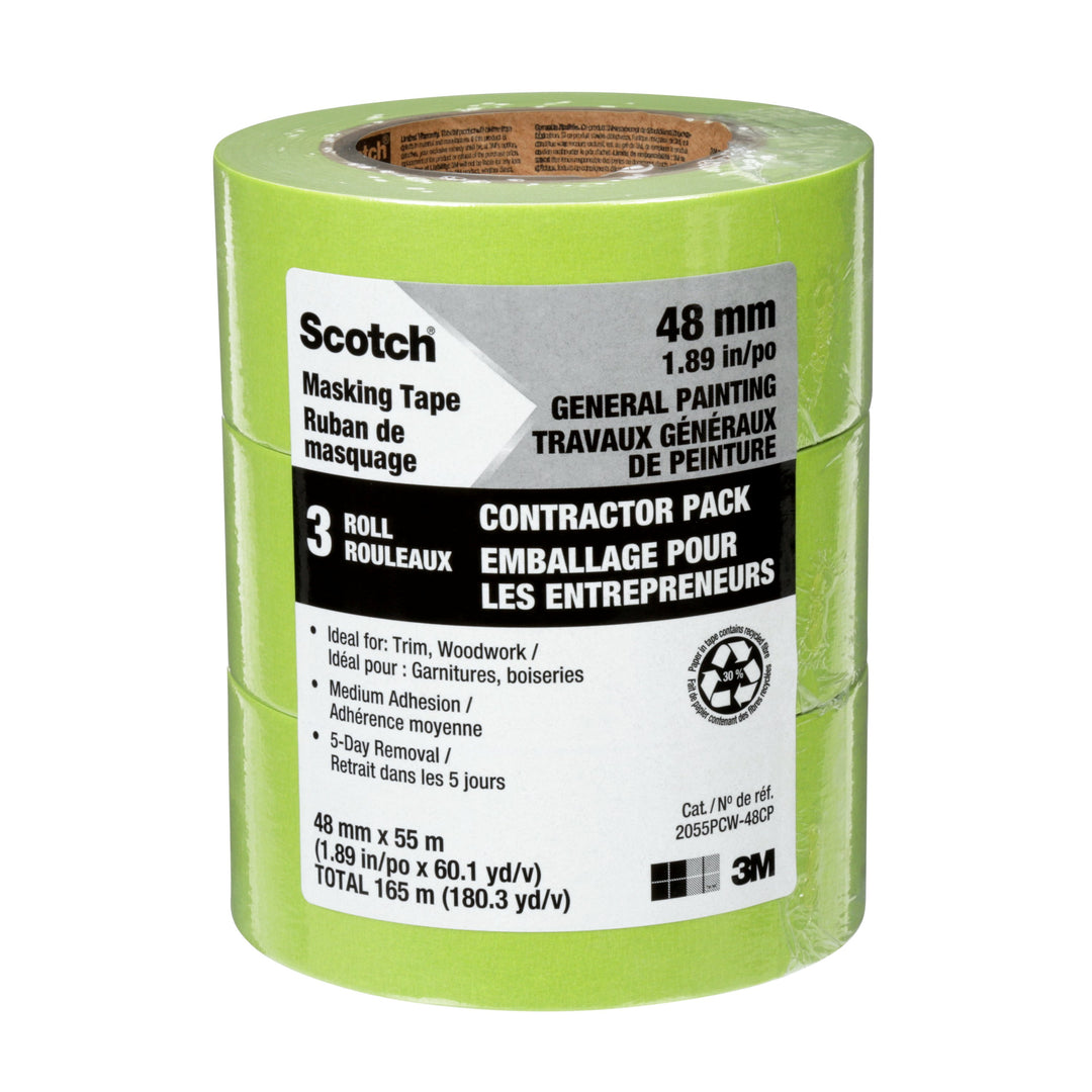 Painters Tapes 3M 2055-48ER3 General Painting Multi-Surface Painter's Tape 2055-48ER3 (1.88 Inch x 60.1 Yards) 3/PK