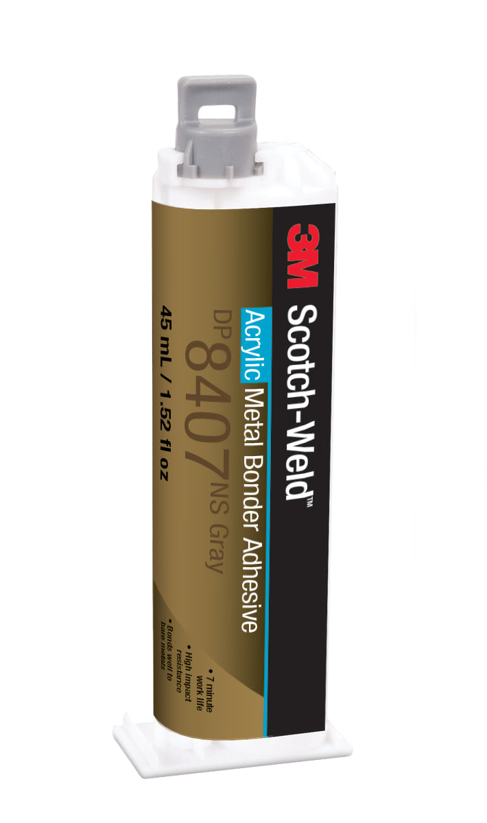 Metal Bonder Acrylic Adhesive 3M DP8407-45ML Metal Bonder Acrylic Adhesive DP8407NS in Grey 1.5 fl. Oz (45 ml)