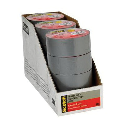 Duct Tapes 3M 2000-2X50 Electrician's Duct Tape 2000 Grey 6 mil (2 Inch x 150 ft)