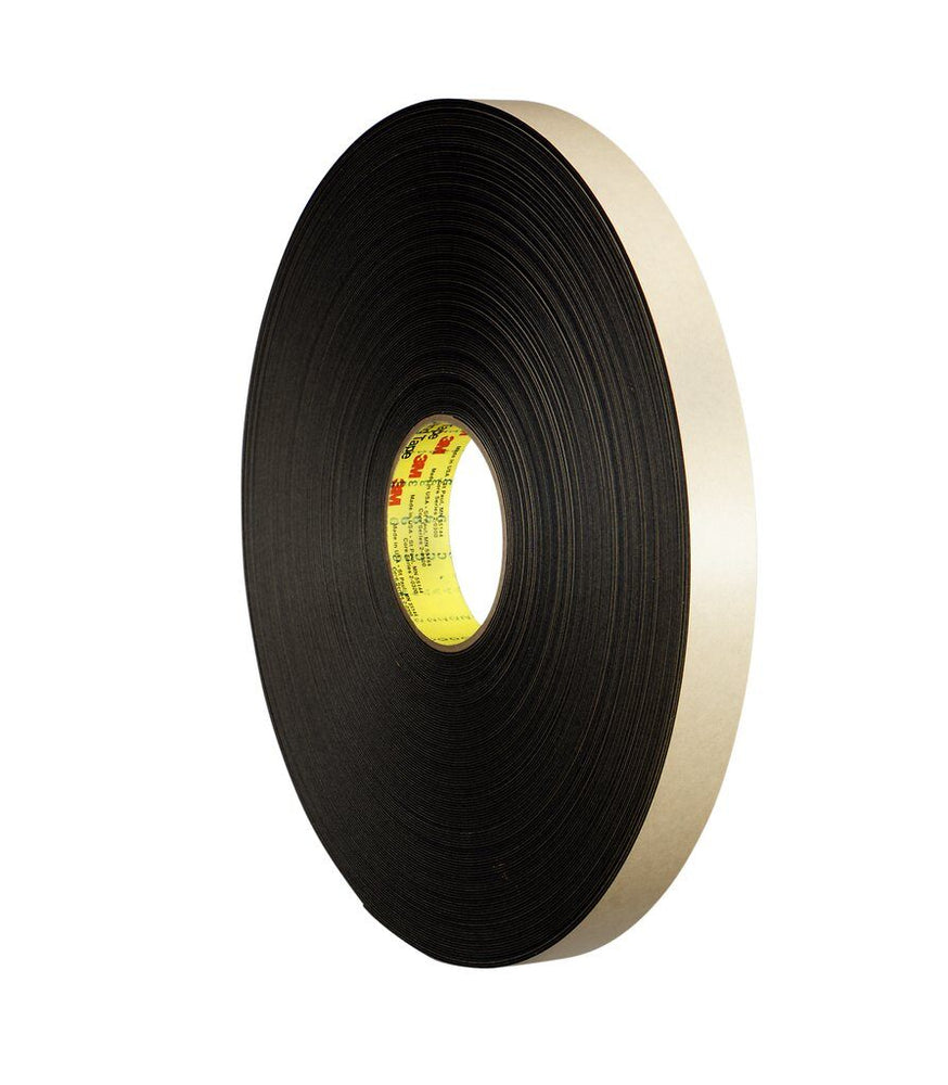 Double Sided Tapes 3M 4492B-1X72 Double Coated Polyethylene Foam Tape 4492 Black (1 Inch x 72 Yards)