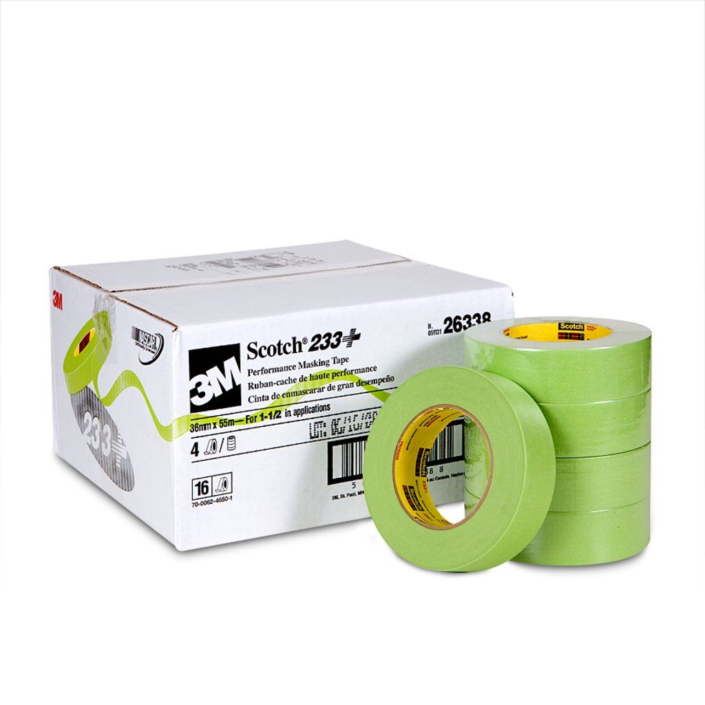 Masking Tapes 3M 26338 Performance Masking Tape 233+ Green (1.42 Inch x 60 Yards)