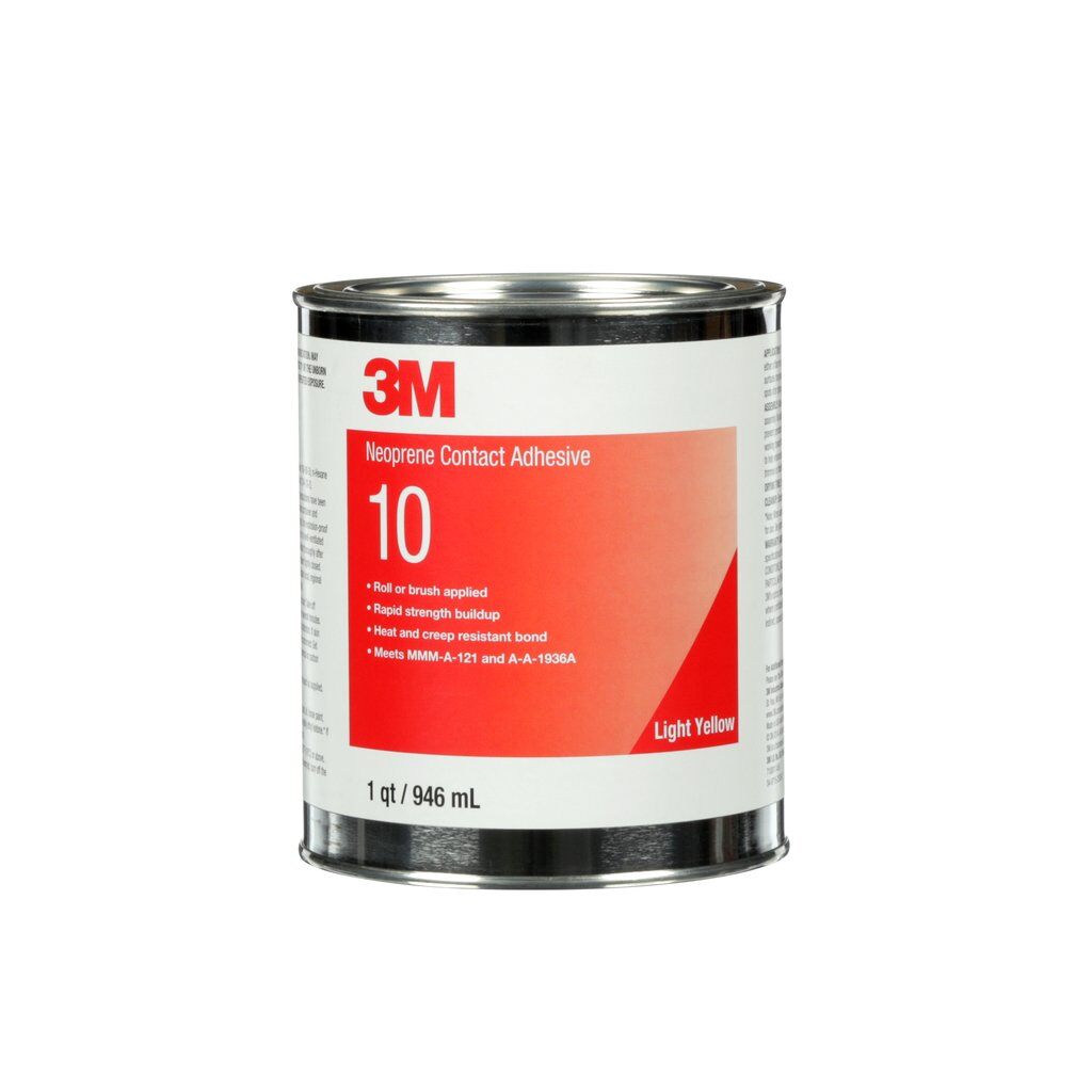 Contact Adhesives 3M S/W-10-YLW Neoprene Contact Adhesive 10 in Light Yellow (1 Quart)