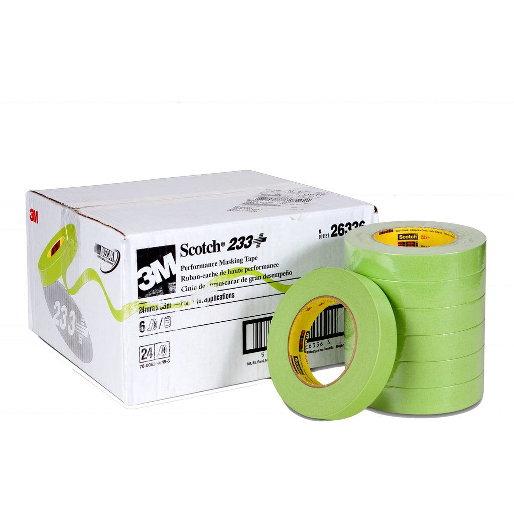 Masking Tapes 3M 26336 Performance Masking Tape 233+ Green (0.95 Inch x 60 Yards)