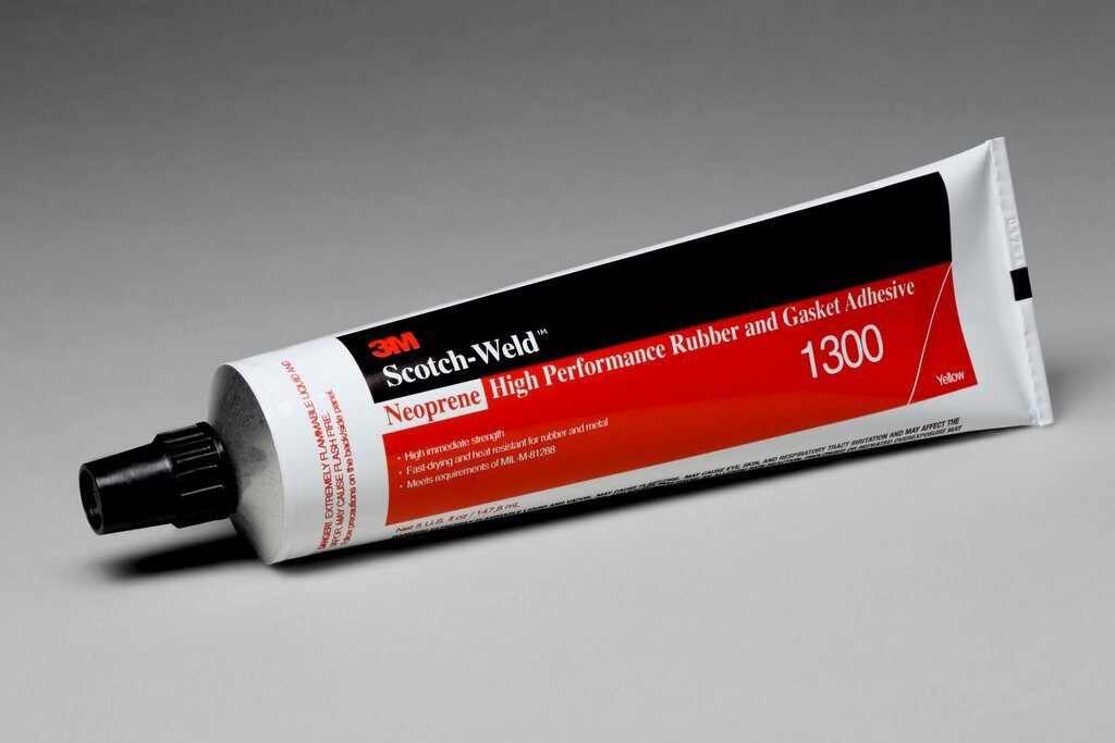 Rubber & Gasket Adhesives 3M 1300-5OZ-TUBE Neoprene High Performance Rubber & Gasket Adhesive 1300 in Yellow - 5 fl. Oz (147.8 ml)