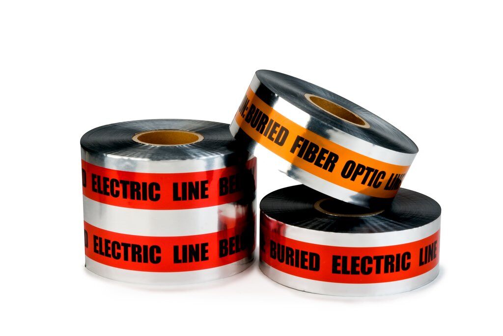 Safety Tapes 3M 411 Detectable Buried Barricade Tape in Orange - Caution Bured Telephone Line Below (5 mil x 6 Inch x 1000 ft)