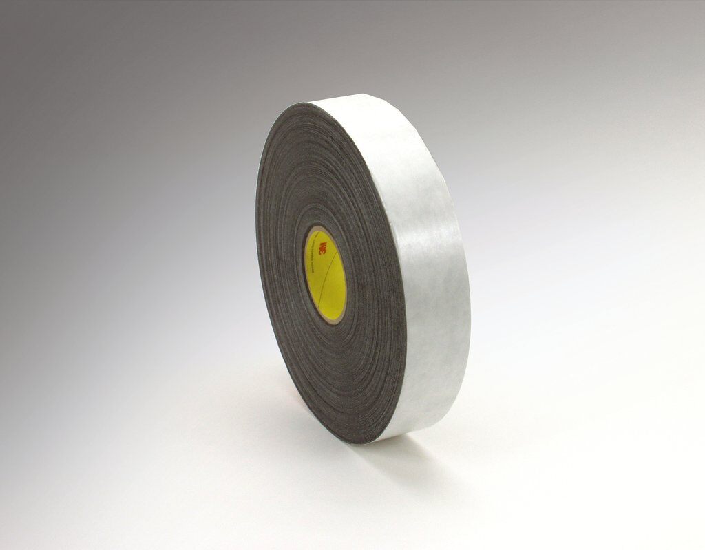 Double Sided Tapes 3M 4462B-1X72 Double Coated Polyethylene Foam Tape 4462 Black (1 Inch x 72 Yards)