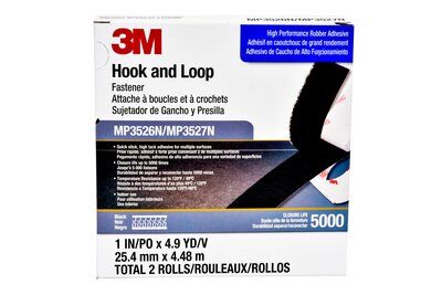 Fasteners 3M MP3526/27-BLA Hook & Loop Fastener MP3526N/MP3527N Black (1 Inch x 5 Yards)