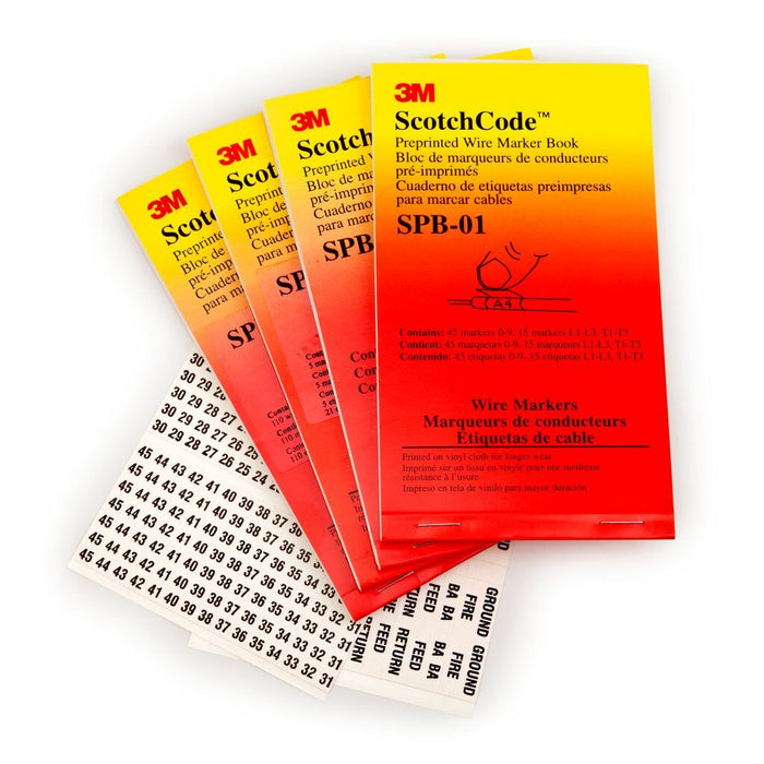 3M SPB-01 Code Pre-Printed Wire Marker Book SPB-01 numbers 0 - 9
