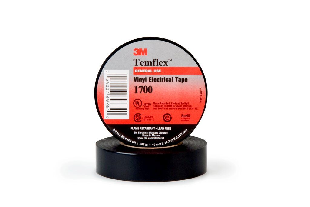 Electrical Tapes 3M 1700-1X66 General Use Vinyl Electrical Tape 1700 (1 Inch x 66 ft)