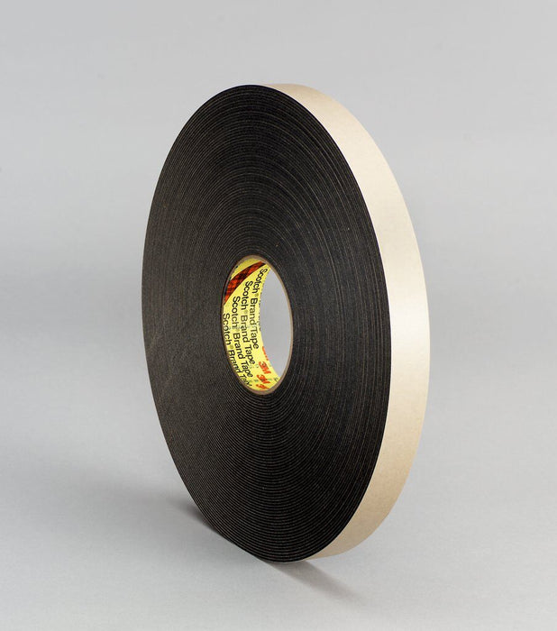 Double Sided Tapes 3M 4496B-1X36 Double Coated Polyethylene Foam Tape 4496 Black (1 Inch x 36 Yards)