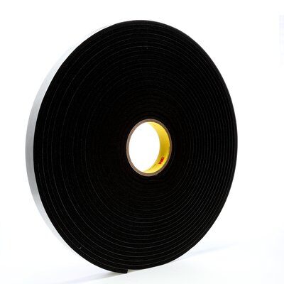Vinyl Tapes 3M 4504-1X18 Vinyl Foam Tape 4504 Black 1 Inch x 18 Yards