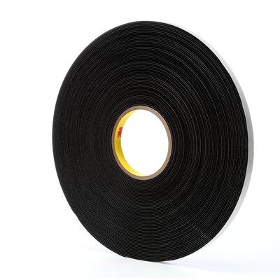 Vinyl Tapes 3M 4516-1/2X36 Vinyl Foam Tape 4516 Black 1/2 Inchx 36 Yards