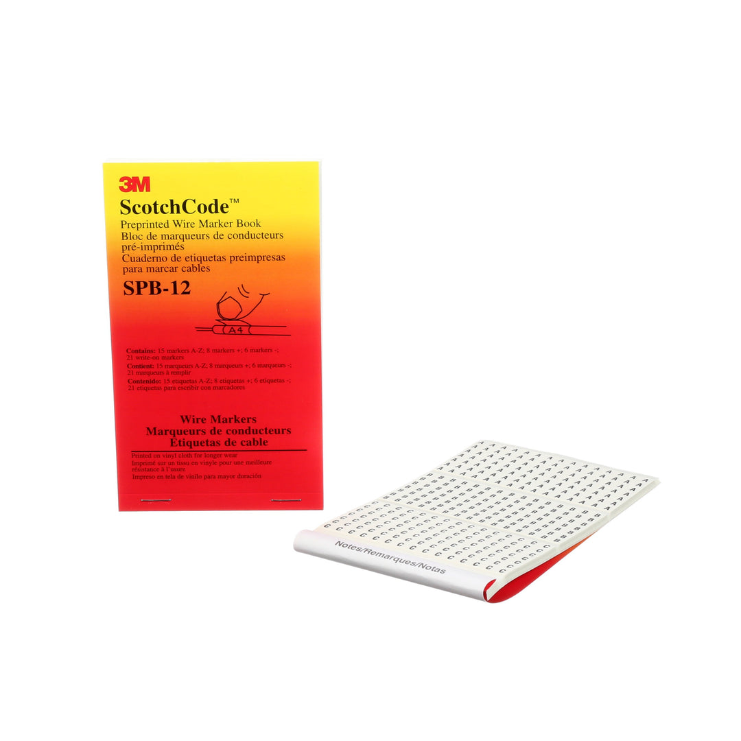 3M SPB-12 3M ScotchCode Pre-Printed Wire Marker Book, SPB-12, letters a - z 3M SPB-12